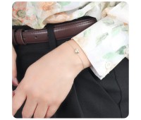 Rose Gold Plated Big Heart Silver Bracelets BRS-90-RO-GP